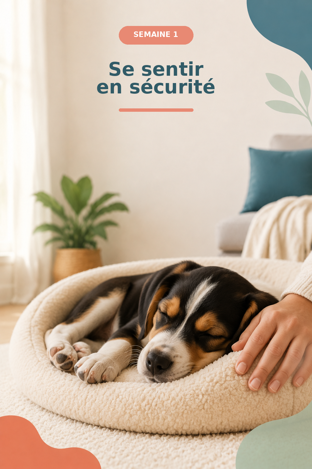 Un chiot rassuré