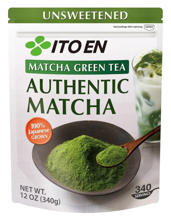 ITO EN Matcha Authentique Japonais — sachet 340g, poudre et boisson préparée